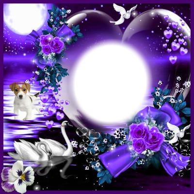 Coeur violet Fotomontaža