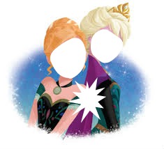 anna and elsa face montage Photo frame effect
