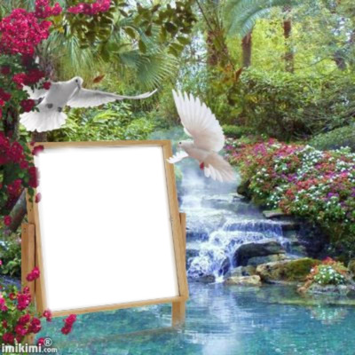 Cascade colombes Photomontage