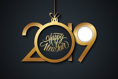 2019 HAPPY NEW YEAR フォトモンタージュ