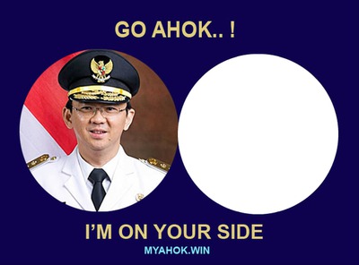 GO AHOK Fotomontasje