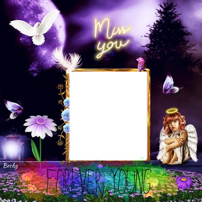 forever young Photo frame effect