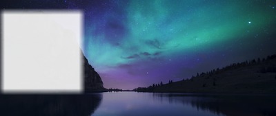 Aurora boreal / Aurora boreale Fotomontagem