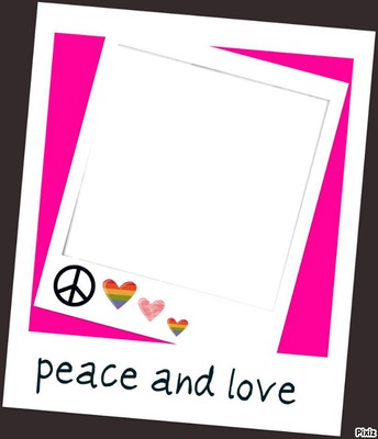peace and love Fotómontázs