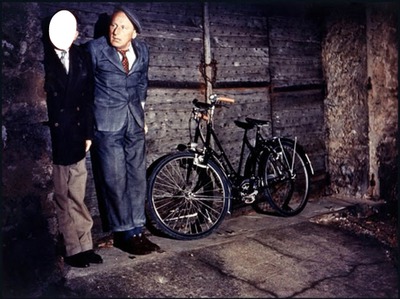 Bourvil et son vélo Photomontage