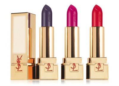 Yves Saint Laurent Rouge Pur Couture Golden Lustre Lipstick 3 Color Montage photo
