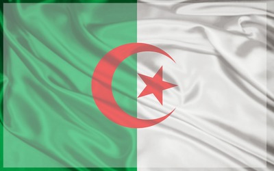 Algerian flag フォトモンタージュ