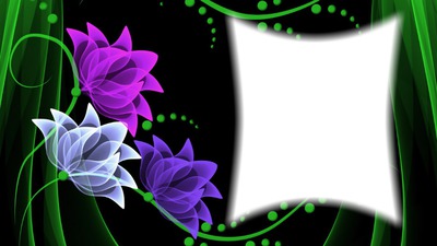 neon flor Photomontage