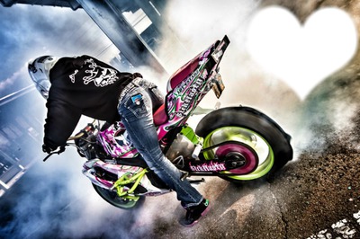moto drift Photomontage