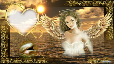 ange d'or Photomontage