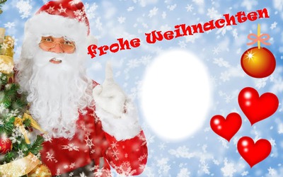 Fröhliche Weihnachten Photo frame effect