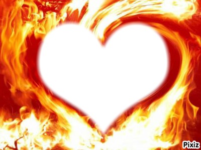 coeur en feu Fotomontaža