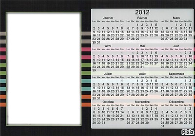 calendrier 2012 Photo frame effect