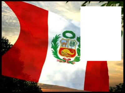 Peru flag フォトモンタージュ