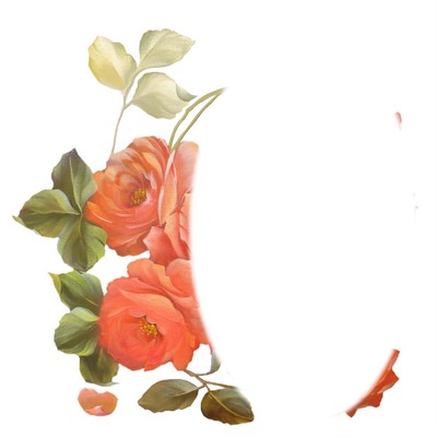 cadre fleur rose Valokuvamontaasi