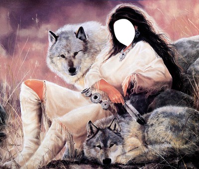 Dany et les loups Montage photo