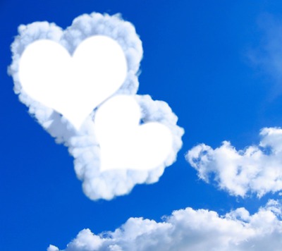 love Herzen n den Wolken Fotomontage