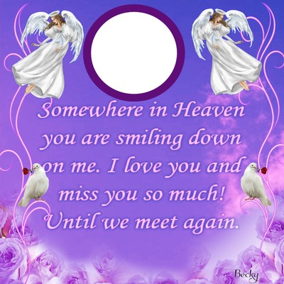 some where in heaven Photo frame effect