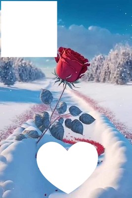 Rose de cœur Fotomontage