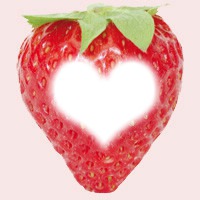 coeur fraise Photo frame effect