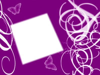 papillon violet フォトモンタージュ