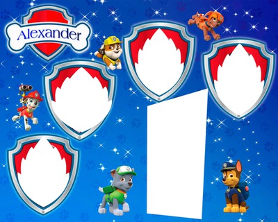 paw patrol Valokuvamontaasi