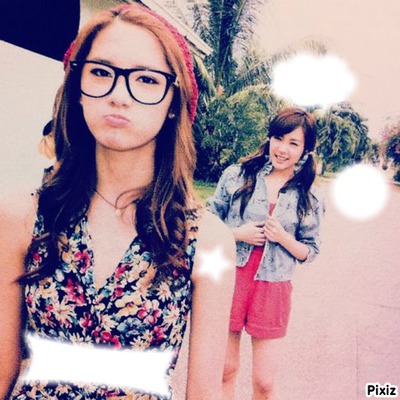 Tiffany & Yoona SNSD Photo frame effect