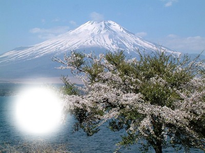 Le mont fudji 'Japon' フォトモンタージュ