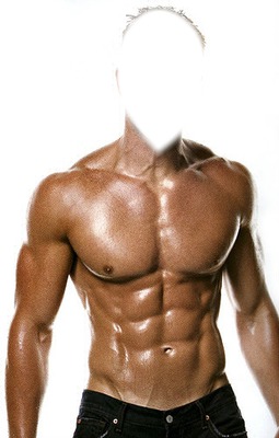 homme hyper muscler Photomontage