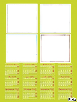 calendrier 2012 Фотомонтажа