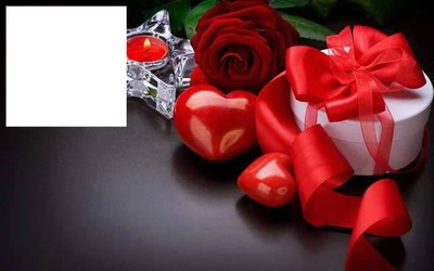 Rosas y corazones Photomontage