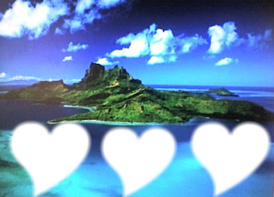 Bora Bora Love Fotomontaža