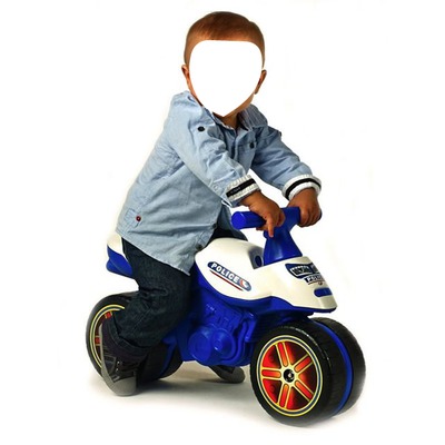 moto enfant Fotomontage