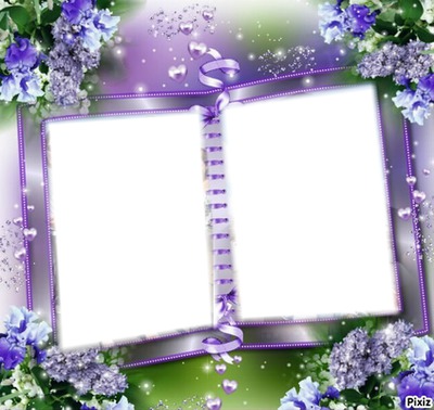 Caderneta Violeta Montaje fotografico