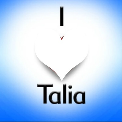 I Love Talia Photo frame effect