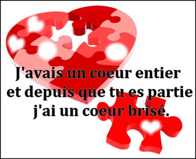 coeur brisé... Fotomontāža