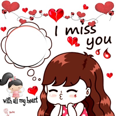 miss you with all my heart Fotomontage