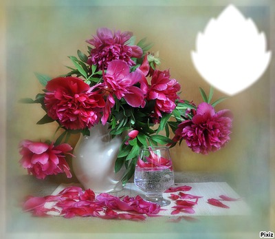 Bouquet pivoines Fotomontage