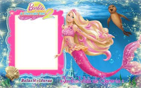 Eu e a sereia Barbie Photo frame effect