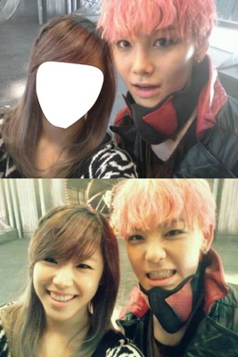Zelo with girlfriend (YOU) Photo frame effect