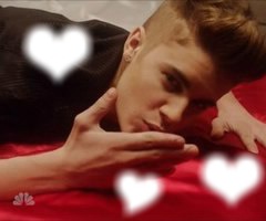 Justin  Bieber Saint-Valentin Fotomontáž