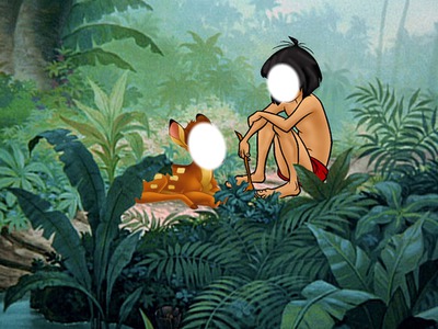 Bamby and Mowgli Fotomontažas