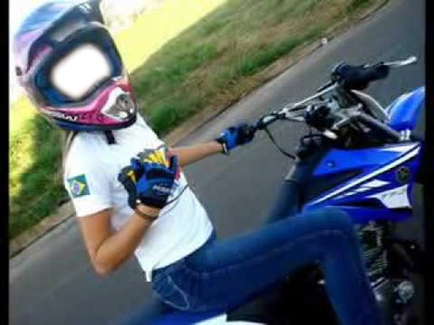 moto fille Photomontage