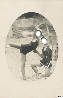 maillot de bain 1920 Fotomontažas