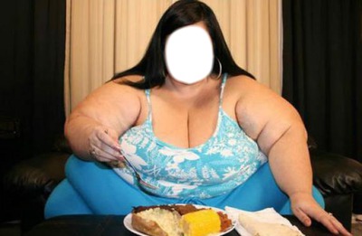 femme obese Montaje fotografico