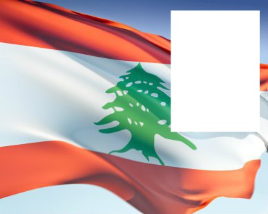 Lebanon flag flying