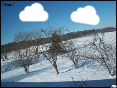 La neige ♥. Photo frame effect