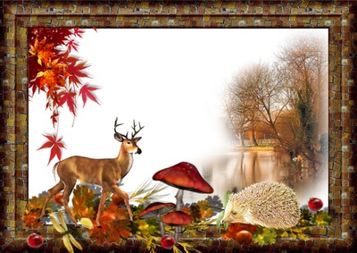 Rahmen Herbst Fotomontaż