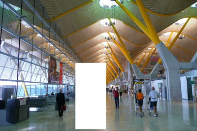 aeroport madrid Photo frame effect