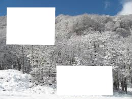 la neige Fotomontage
